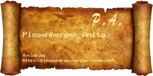 Pissenberger Anita névjegykártya
